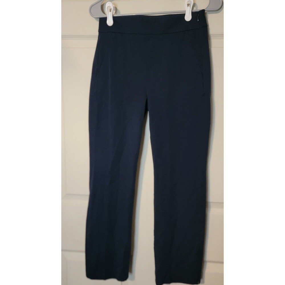 J.CREW Women’s Navy Solid Dress Pants Straight Leg Flat Front Zip Closure